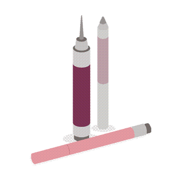 Kozmetikai ceruza és toll csomagoló címkék